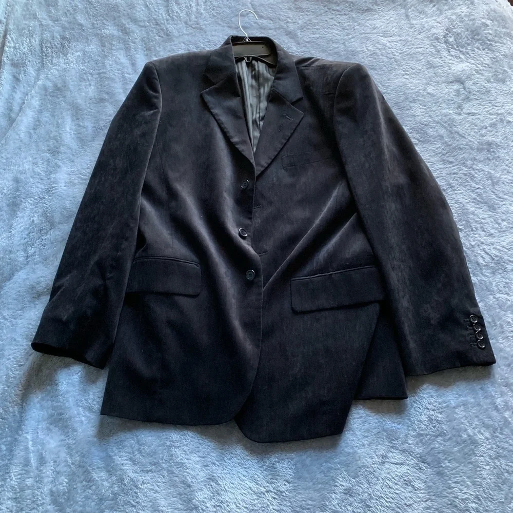 KDJ Black Blazer with Eagle Embroidery